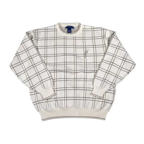 Vintage 90's Pinnacle Plaid Golf Crewneck Sweater