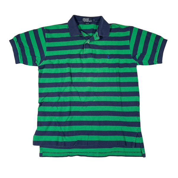 トップス 1990's Polo by Ralph Lauren polo shirt Vintage 90's Polo Ralph Lauren Green & Navy Striped Polo Shirt