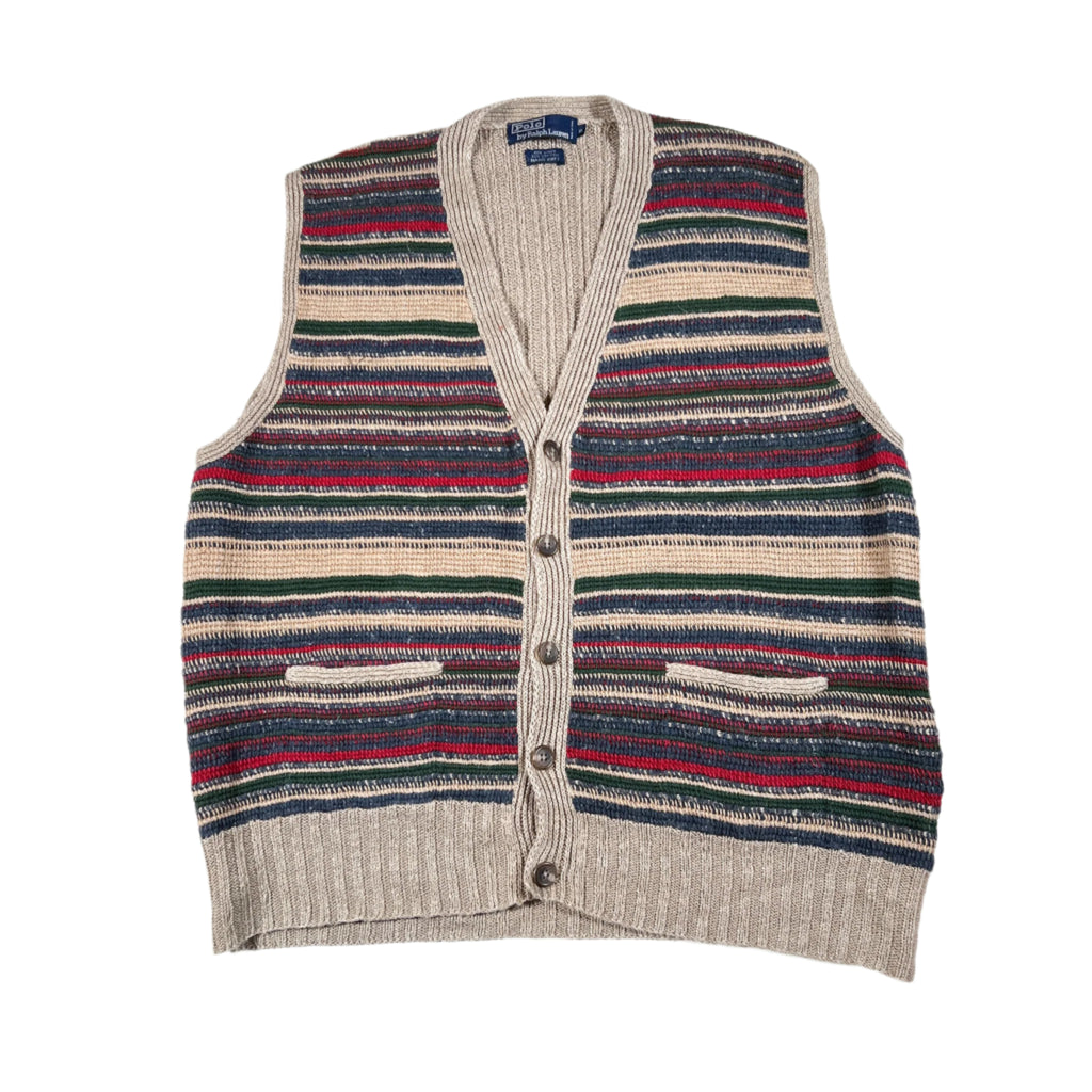 Vintage 90's Polo Ralph Lauren Hand Knit Sweater Vest – CobbleStore Vintage