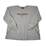 Gray sleeveless shirt with Polo Sport logo on a white background