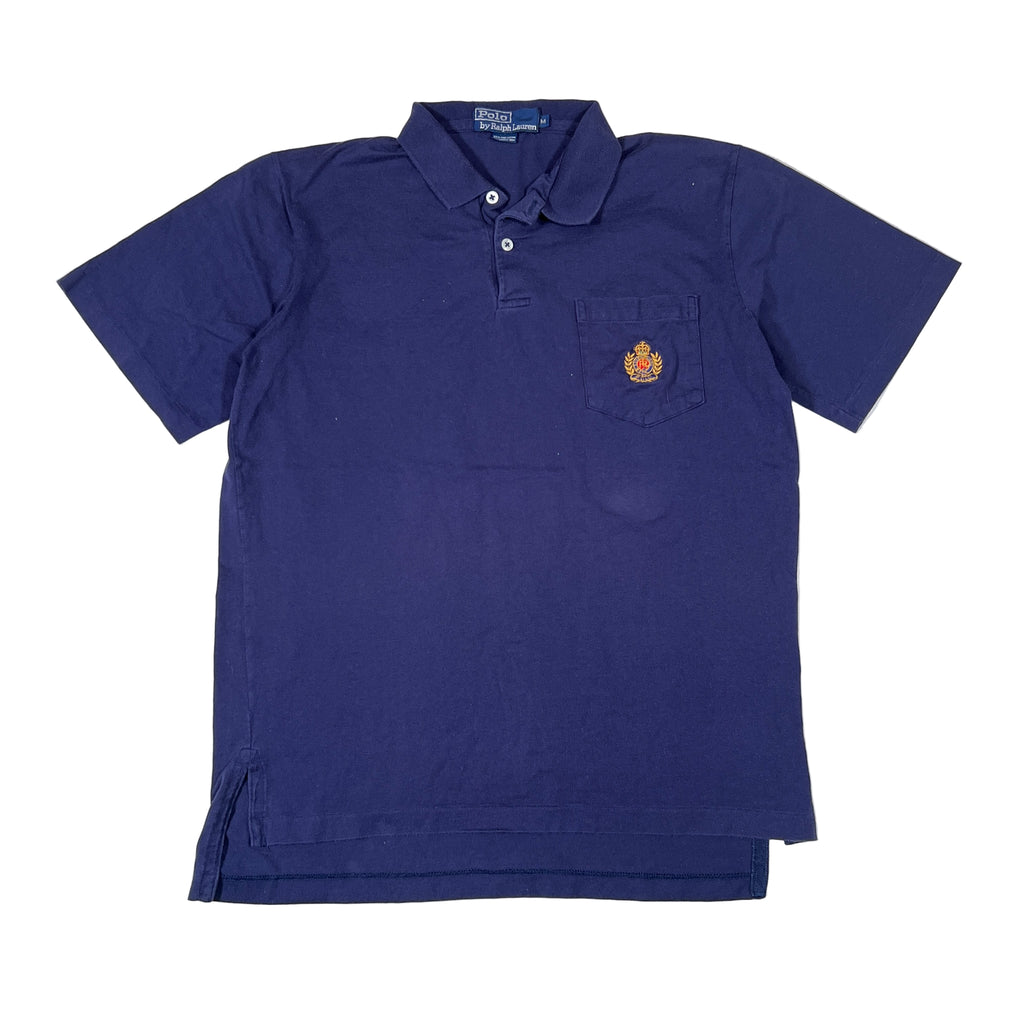 Vintage 90's Polo by Ralph Lauren Navy Crest Logo Polo Shirt