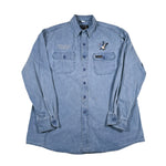Vintage 90's Rattlers Ducks Unlimited Embroidered Denim Shirt