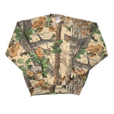 Camouflage-patterned shorts on a white background