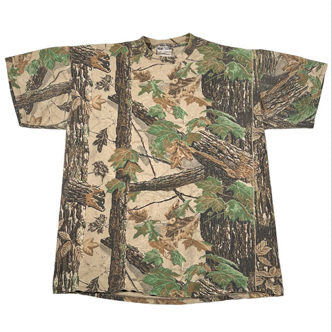 Camouflage-patterned underwear on a white background