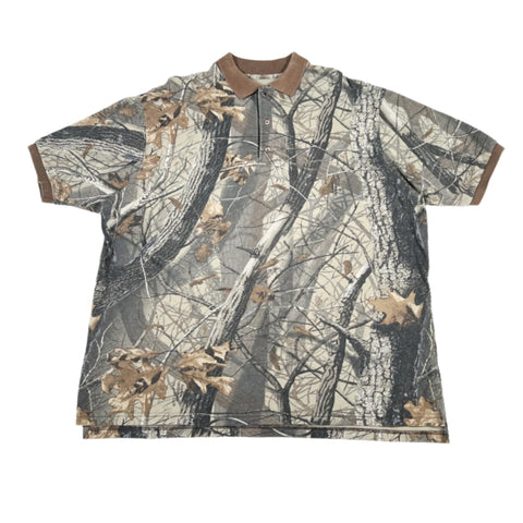 Vintage 90's Realtree Hardwoods Camo Duxbak Polo Shirt