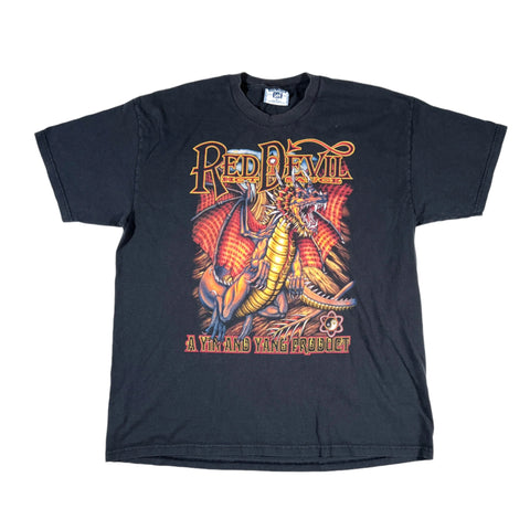 Vintage 90's Red Devil Hot Sauce Dragon Graphic T-Shirt