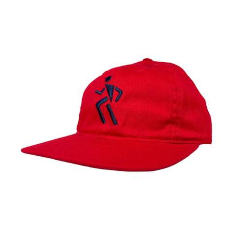 Vintage 90's Red Running Man Stash Pocket Sample Hat
