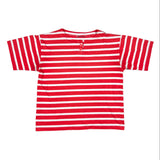 Vintage 90's Red & White Striped Henley T-Shirt
