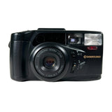 Black Samsung camera on a white background