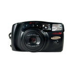Black Samsung camera on a white background