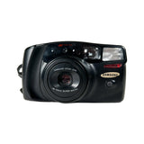 Black Samsung camera on a white background