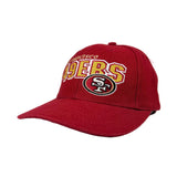 Red cap with 'San Francisco 49ers' logo on a white background