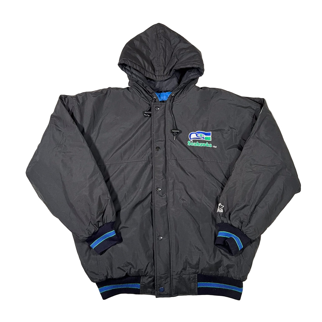 Vintage 90's Seattle Seahawks Hooded Full Zip Starter Jacket