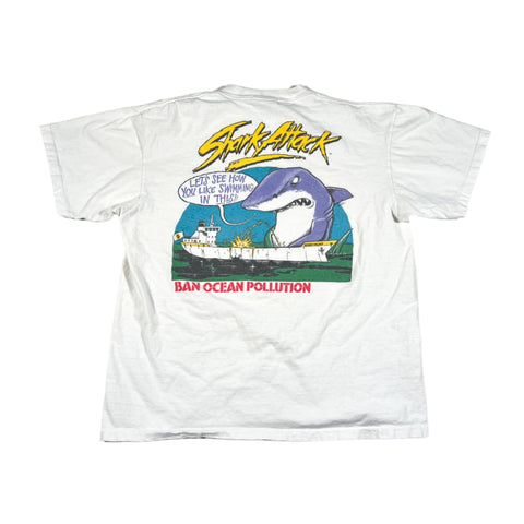 Vintage 90's Shark Attack Ocean Conservation T-Shirt
