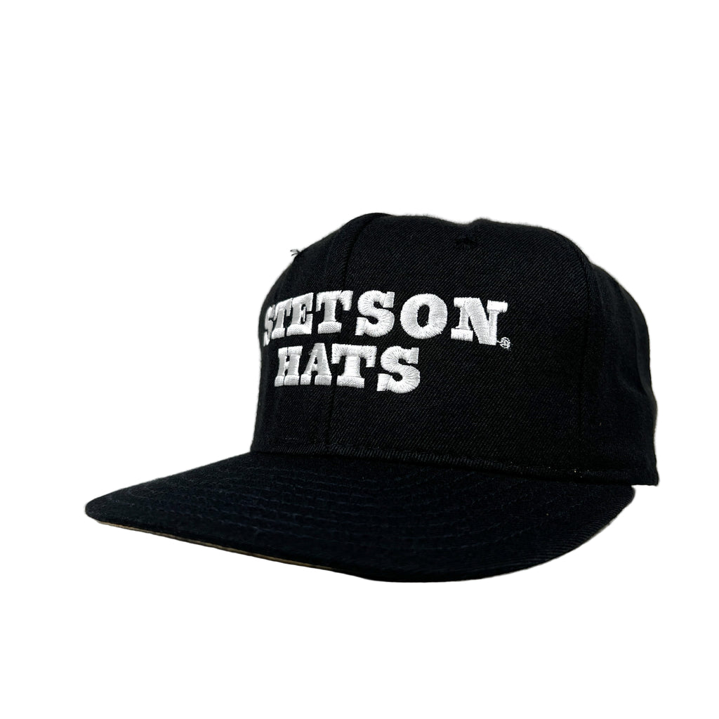 Vintage 90's Stetson Hats Black Snapback USA Made Hat