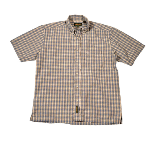 Vintage 90's Timberland Plaid Straight Hem Button-Up Shirt