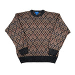 Vintage 90's Towncraft Diamond Pattern Knit Crewneck Sweater