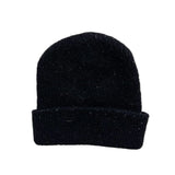 Black fabric pouch on a white background