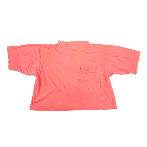 Vintage 90’s Unionbay Coral Pocket Mock Neck Boxy T-Shirt