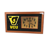 Vintage 90's VCU Rams NCAA Wooden Wall Clock