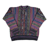 Vintage 90's Via Europa Coogi-Style Textured Knit Sweater