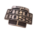 Vintage 90's White Field Boss Tractor Belt Buckle