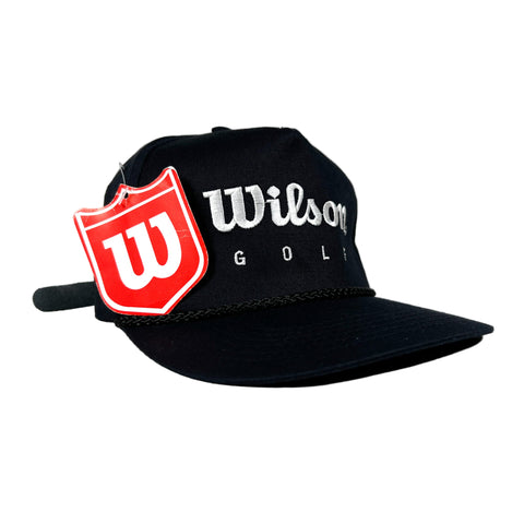 Black cap with Wilson logo on a white background