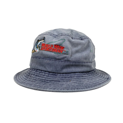 Vintage 90's World Wide Sportsman Marlin Logo Bucket Hat