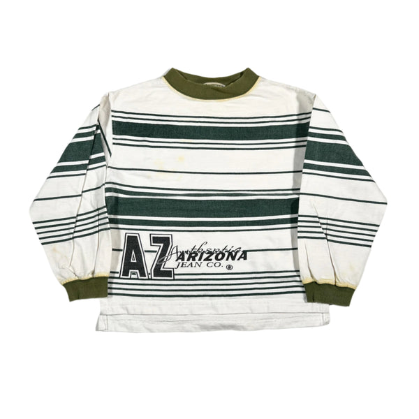 トップス 00s goa vintage long tee Vintage 90s Arizona Jean Co. Moss Striped Long Sleeve T-Shirt
