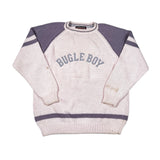 Vintage 90s Bugle Boy Light Pink Faded Purple Varsity Raglan Sweater