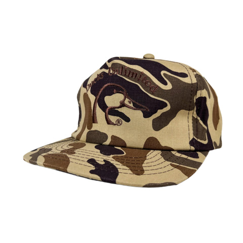 Vintage 90s Ducks Unlimited Duck Camo Snapback Hat