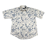 Vintage 90s Lands’ End Starfish Seashell Print Button-Up Shirt