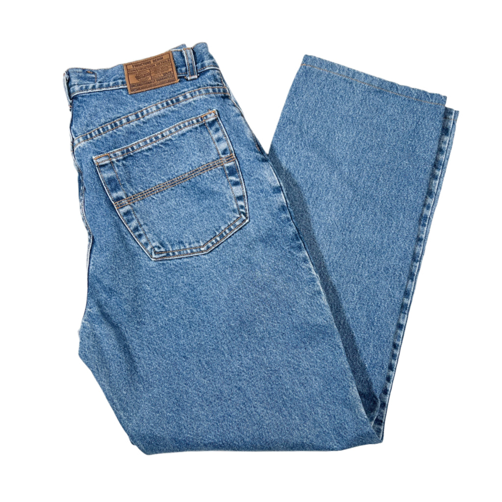 Vintage 90s Structure Denim Classic Fit Blue Made in USA Jeans
