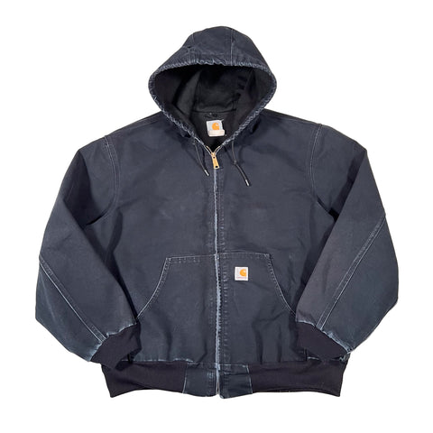 Black jacket with Carhartt logo on a white background