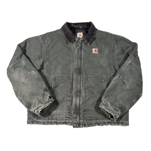 Folded jacket with Carhartt logo on a white background