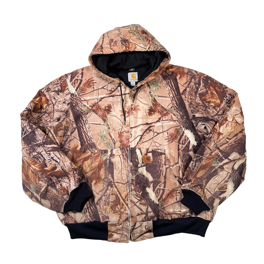 Vintage Y2K Carhartt Realtree Camo Hooded Work Jacket