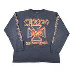 Gray long-sleeve shirt with 'Choppers American Style' graphic design on a white background