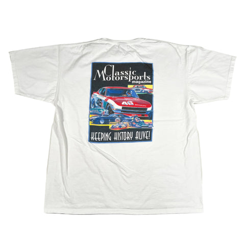 Vintage Y2K Classic Motorsports Magazine Datsun 240Z Racing T-Shirt