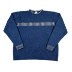 Vintage Y2K Columbia Blue Striped Crewneck Sweater