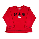 Red sweatshirt with 'DALE JR' and number '8' on a white background