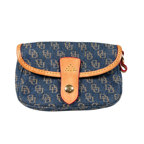 Vintage Y2K Dooney & Bourke DB Denim Wristlet Wallet