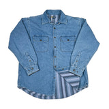 Vintage Y2K Duck Head Fleece Lined Denim Shirt Jacket