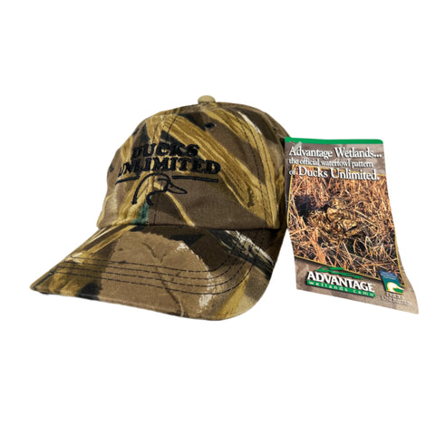 Vintage Y2K Ducks Unlimited Advantage Wetlands Camo Committee Hat