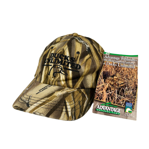Vintage Y2K Ducks Unlimited Advantage Wetlands Camo Hat