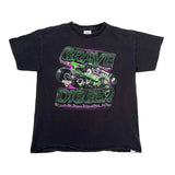 Black t-shirt with 'Grave Digger' graphic design on a white background
