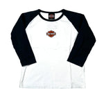 Vintage Y2K Harley-Davidson Charlotte NC Raglan Long Sleeve T-Shirt