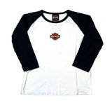 Vintage Y2K Harley-Davidson Charlotte NC Raglan Long Sleeve T-Shirt