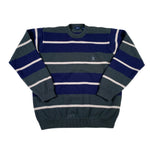 Vintage Y2K Izod Striped Cotton Crewneck Sweater