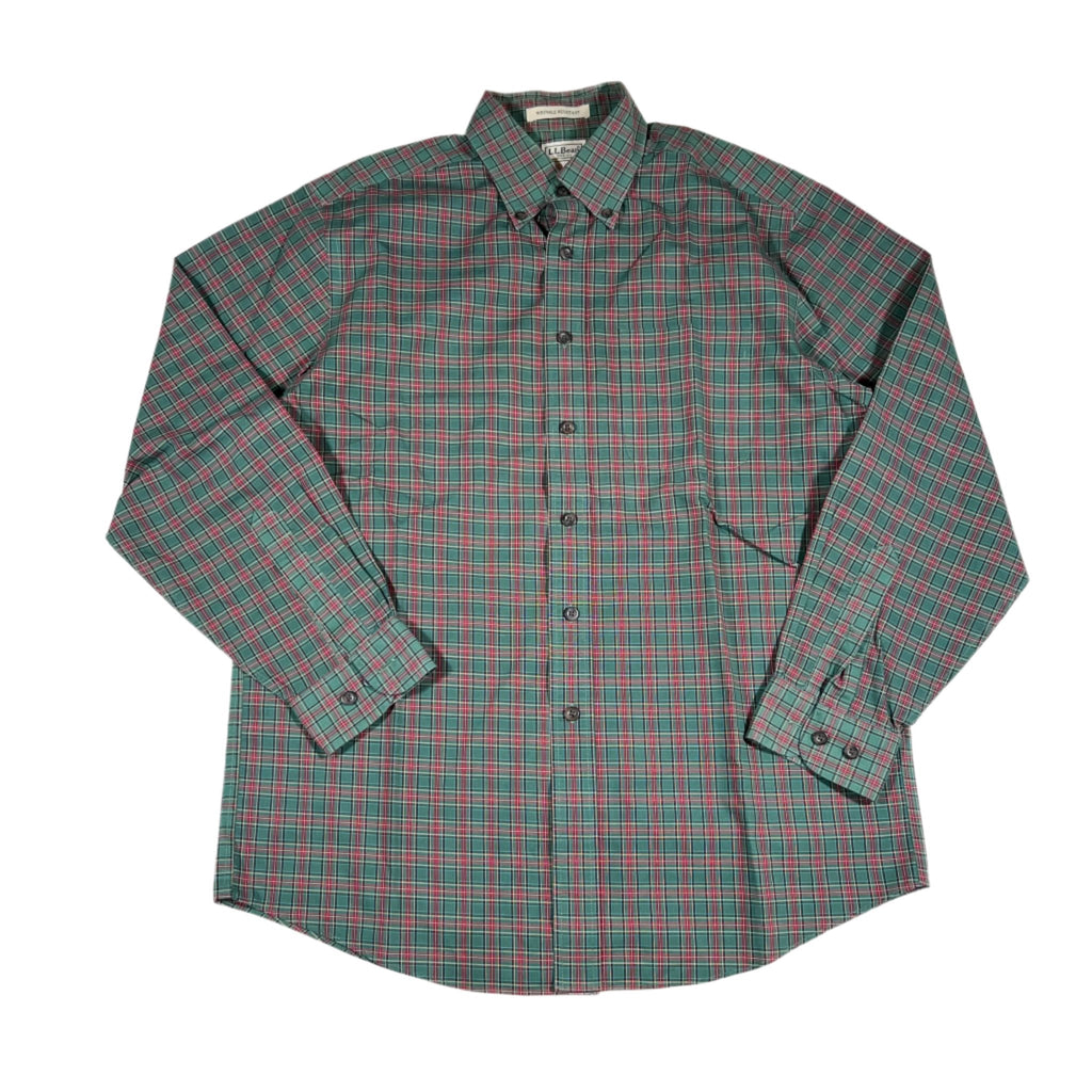 【2plan】Vintage Over Check Shirt Vintage Y2K LL Bean Plaid Button Up Shirt – CobbleStore Vintage
