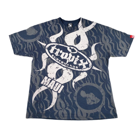 Vintage Y2K Maui Tropix Surf Boards AOP Tribal T-Shirt